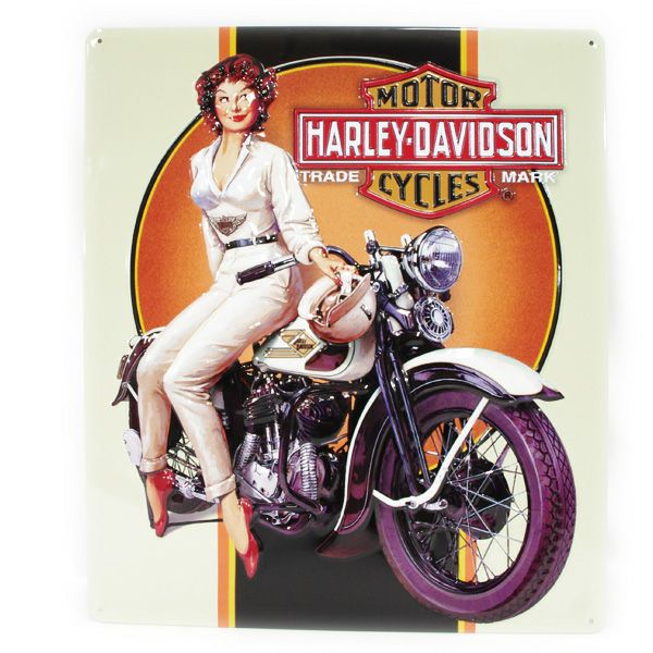 Harley-Davidson  Dreaming Babe ブリキ看板-01