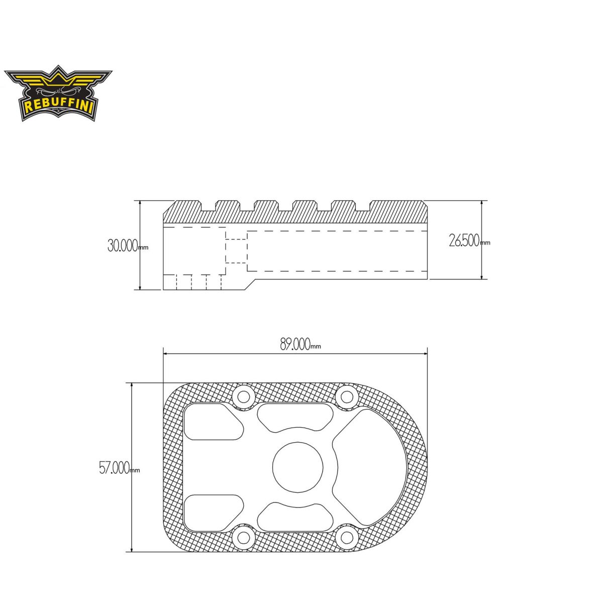 Wheelie フットペグ (ブラック/レッド)4