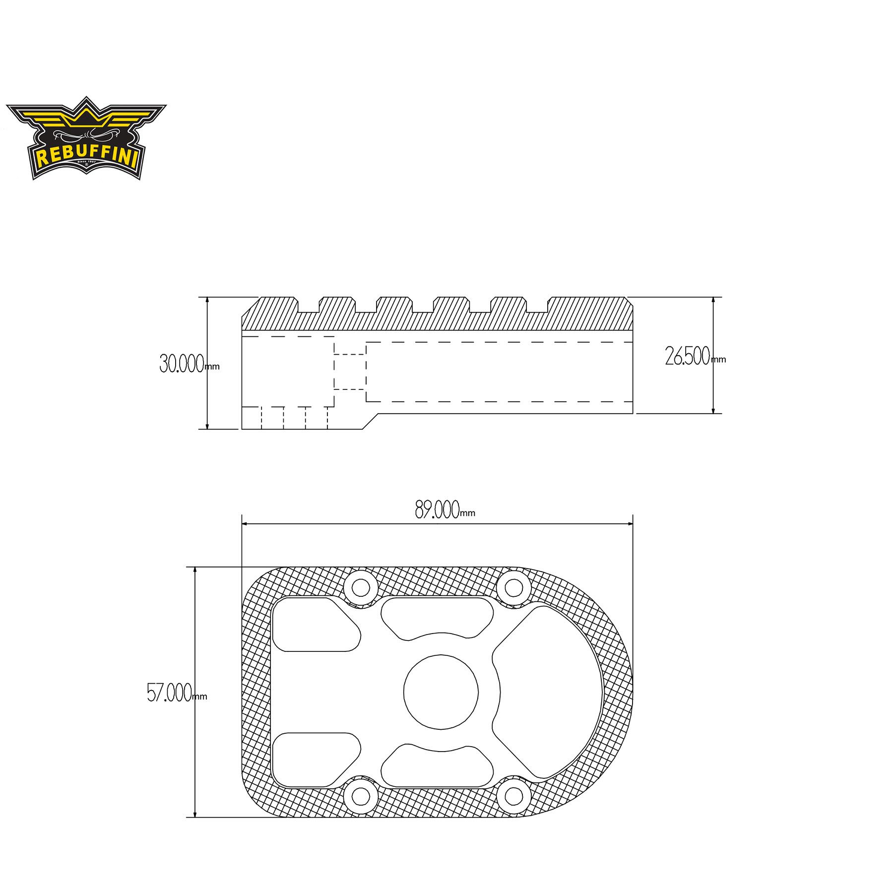 Wheelie フットペグ (ブラック/ゴールド)1