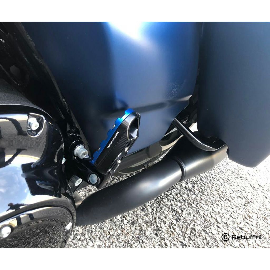 Wheelie パッセンジャー フットペグ (ブラック/ブルー) ツーリング2