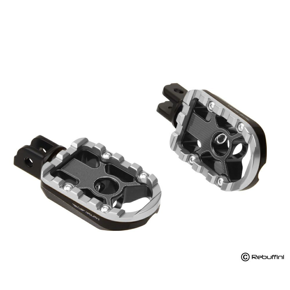 Wheelie ライダー フットペグ (ブラック/シルバー) M8ソフテイル2