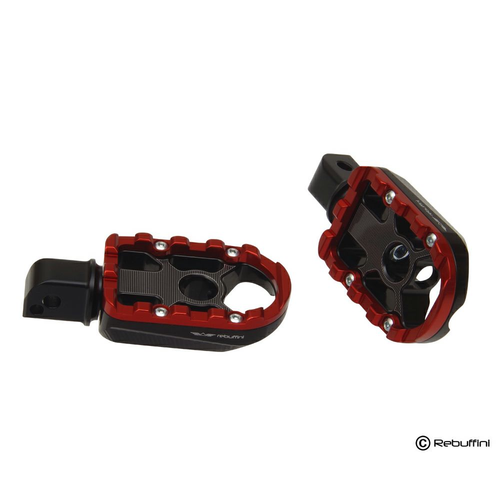 Wheelie パッセンジャー フットペグ (ブラック/レッド) M8ソフテイル