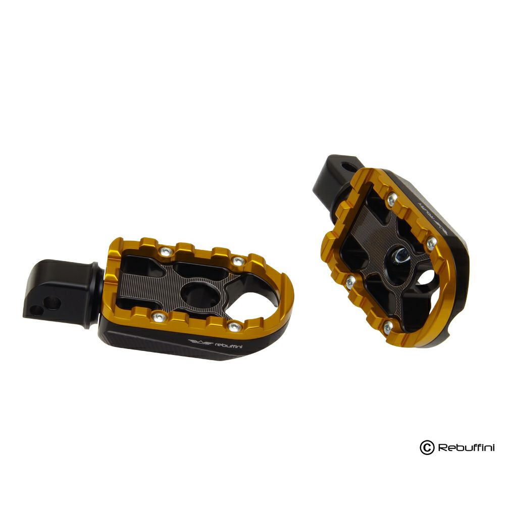 Wheelie パッセンジャー フットペグ (ブラック/ゴールド) M8ソフテイル