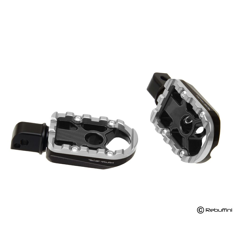  Wheelie パッセンジャー フットペグ (ブラック/シルバー) M8ソフテイル