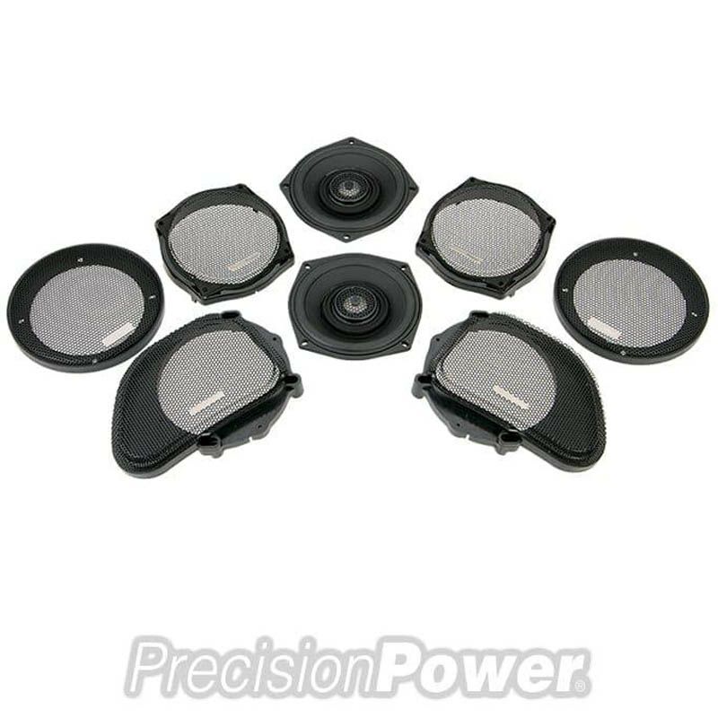 ハーレー ツーリング 5.25インチ フェアリング スピーカー 100W 2オーム グリル付き Precision Power（プレシジョンパワー）