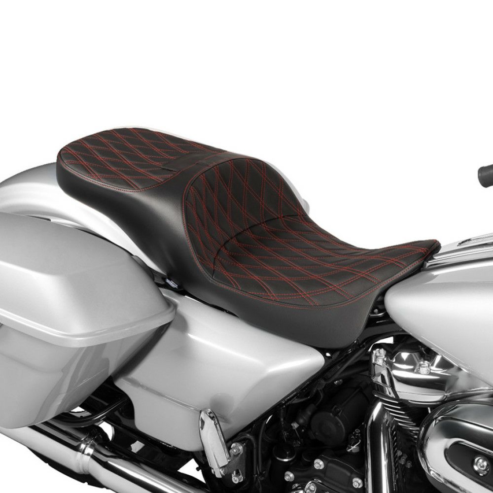 Drag Specialties エクステンドリーチ フリーダム ツーリングシート ダブルダイアモンド レッド