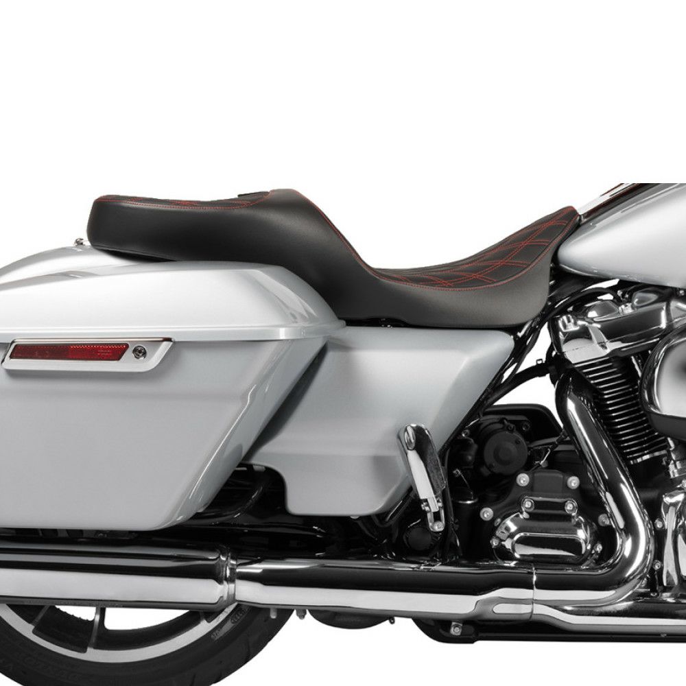 Drag Specialties エクステンドリーチ フリーダム ツーリングシート ダブルダイアモンド レッド