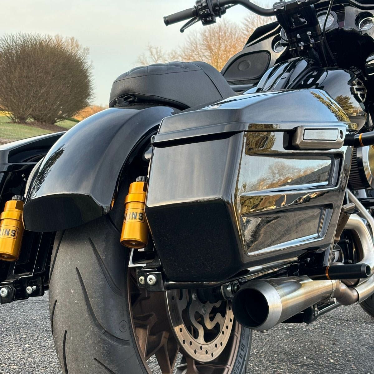 2014～2023 ツーリング チョップド ハードラインリアフェンダー ビッビッドブラック HOGWORKZ（ホグワークズ） 5