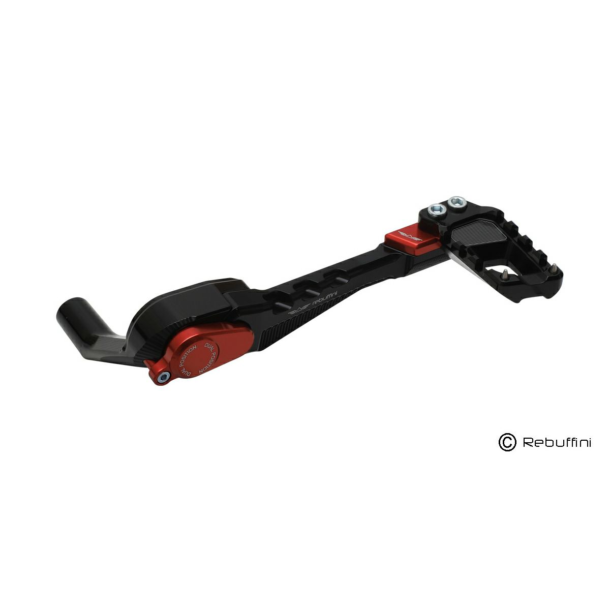 Wheelie リアブレーキレバー (ブラック/レッド) M8ソフテイル1