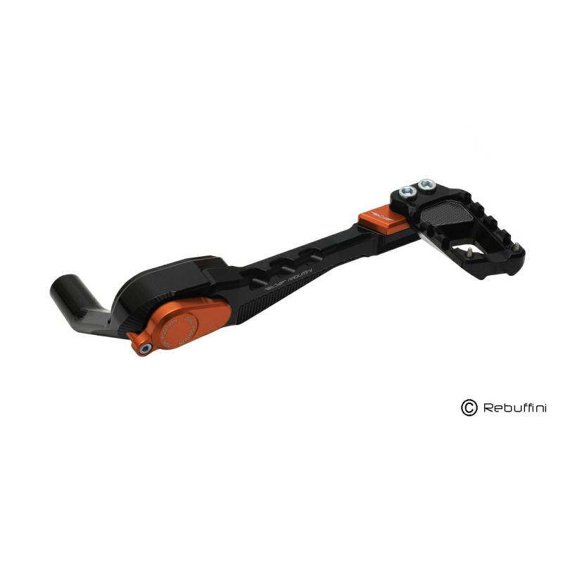 Wheelie リアブレーキレバー (ブラック/オレンジ) M8ソフテイル