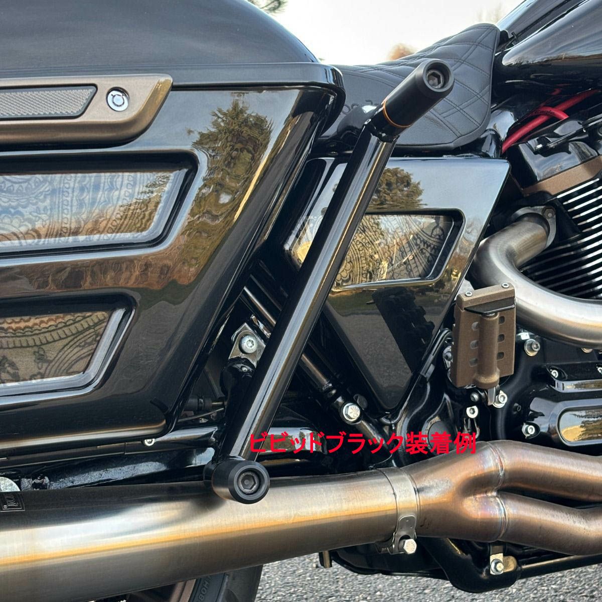 純正カラー仕上げ 2014～2023 ツーリング チョップド ハードライン サイドカバー HOGWORKZ（ホグワークズ） 6