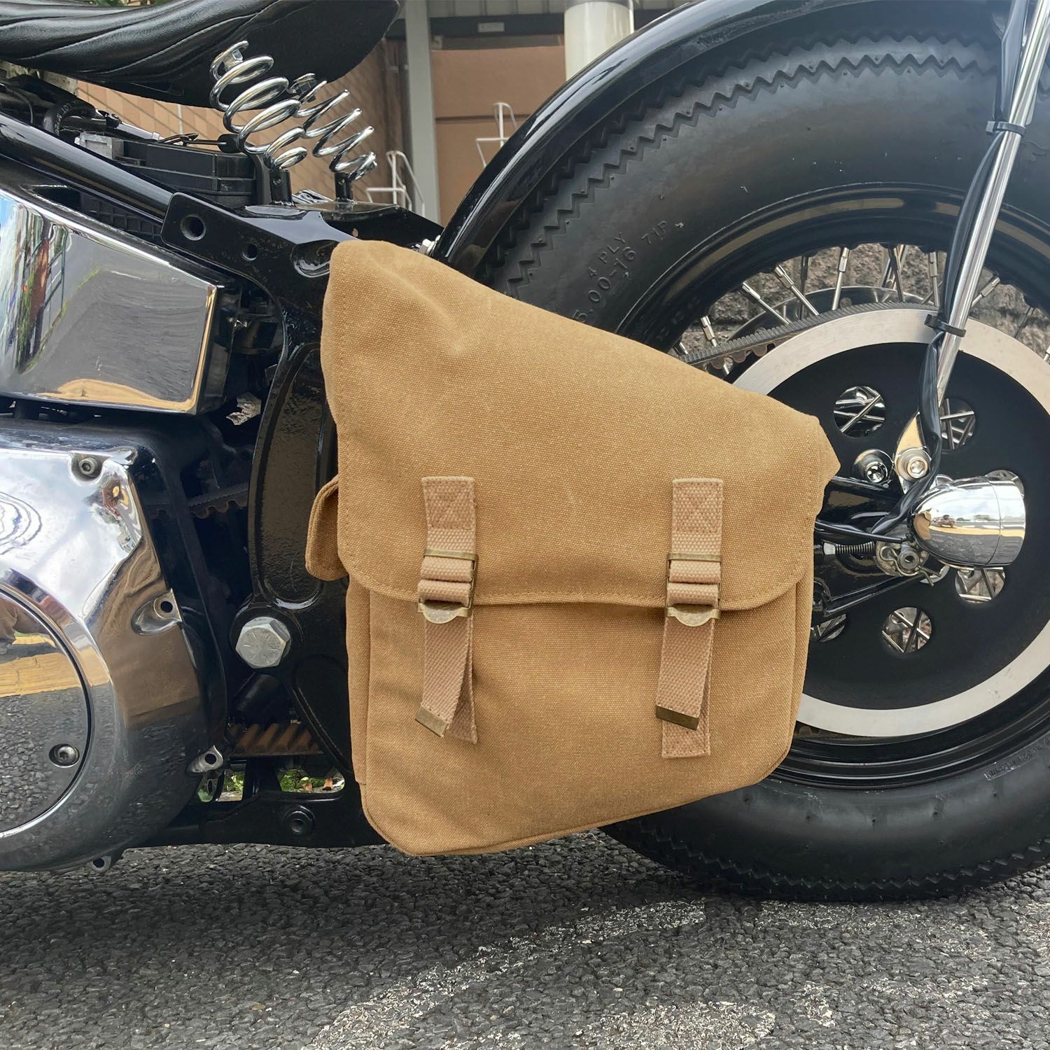 DIN マーケット キャンバス リジッド スイングアームバッグ カーキ