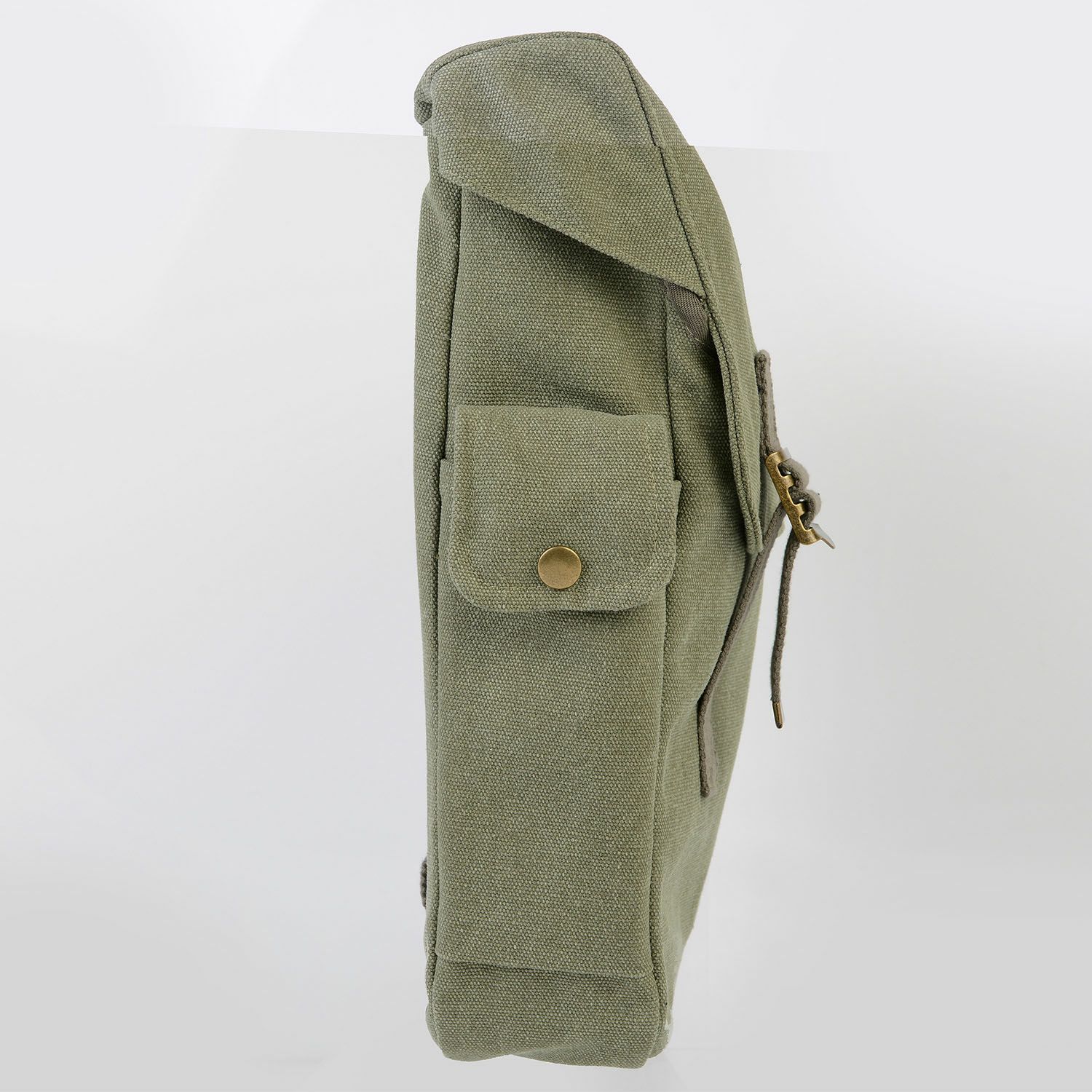 DIN マーケット キャンバス リジッド スイングアームバッグ アーミーグリーン 4