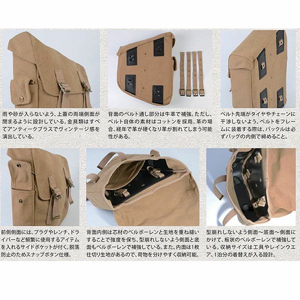 DIN マーケット キャンバス リジッド スイングアームバッグ アーミーグリーン 6