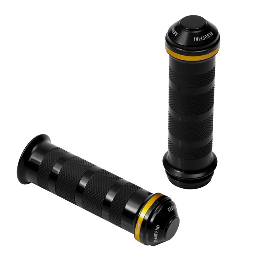 Wheelie ハーレーグリップ (ブラック/ゴールド) 電子制御スロットル用1