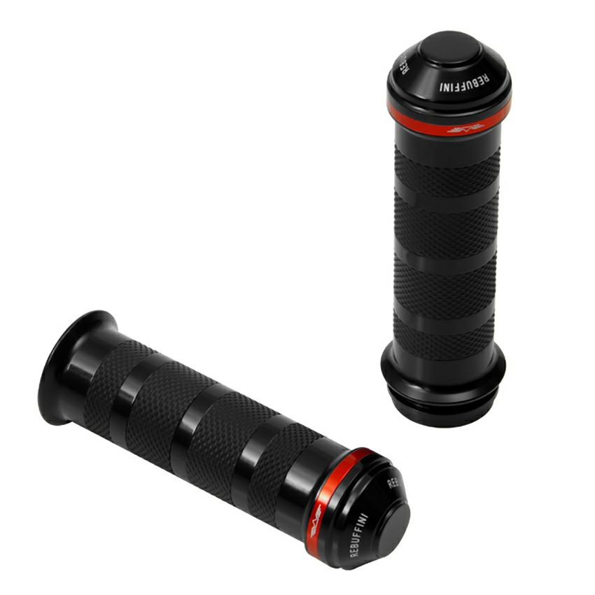 Wheelie ハーレーグリップ (ブラック/レッド) 電子制御スロットル用1