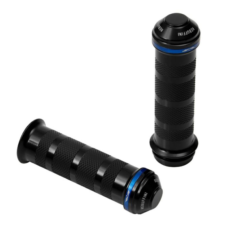 Wheelie ハーレーグリップ (ブラック/ブルー) 電子制御スロットル用