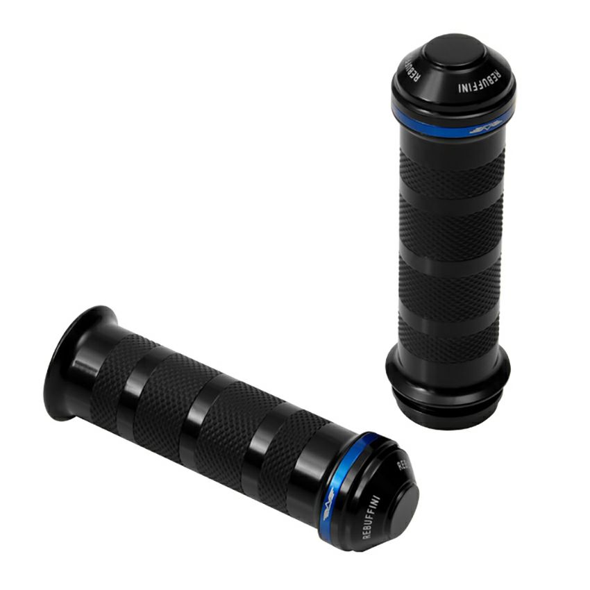 Wheelie ハーレーグリップ (ブラック/ブルー) 電子制御スロットル用