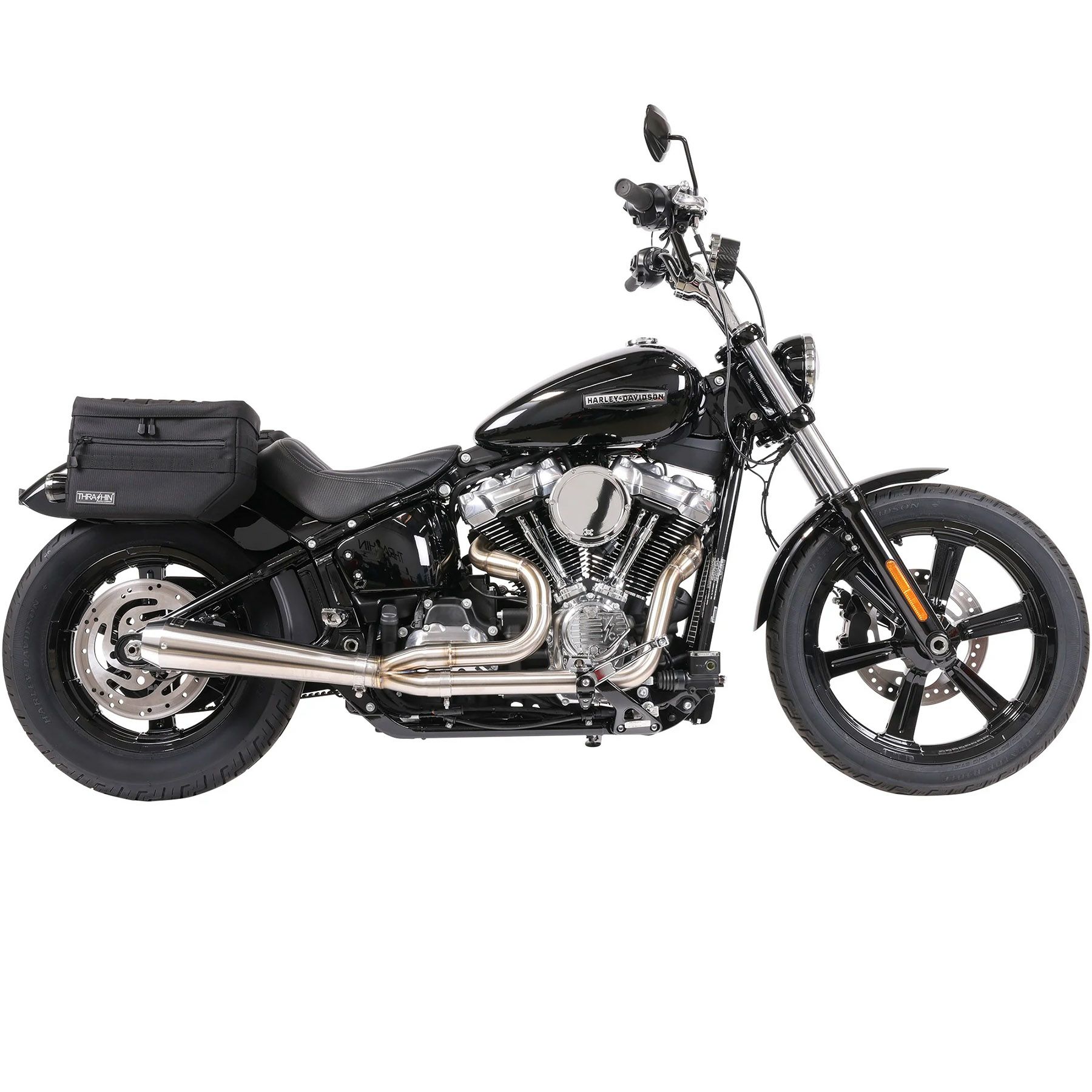 キックアップ・2-1フルエキゾーストマフラー M8ソフテイル3