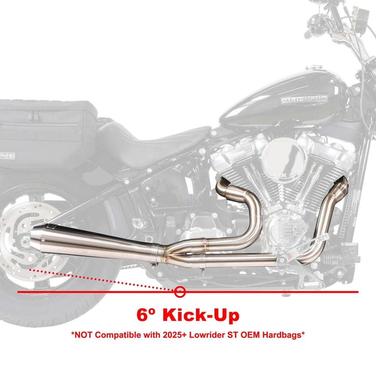 キックアップ・2-1フルエキゾーストマフラー M8ソフテイル2