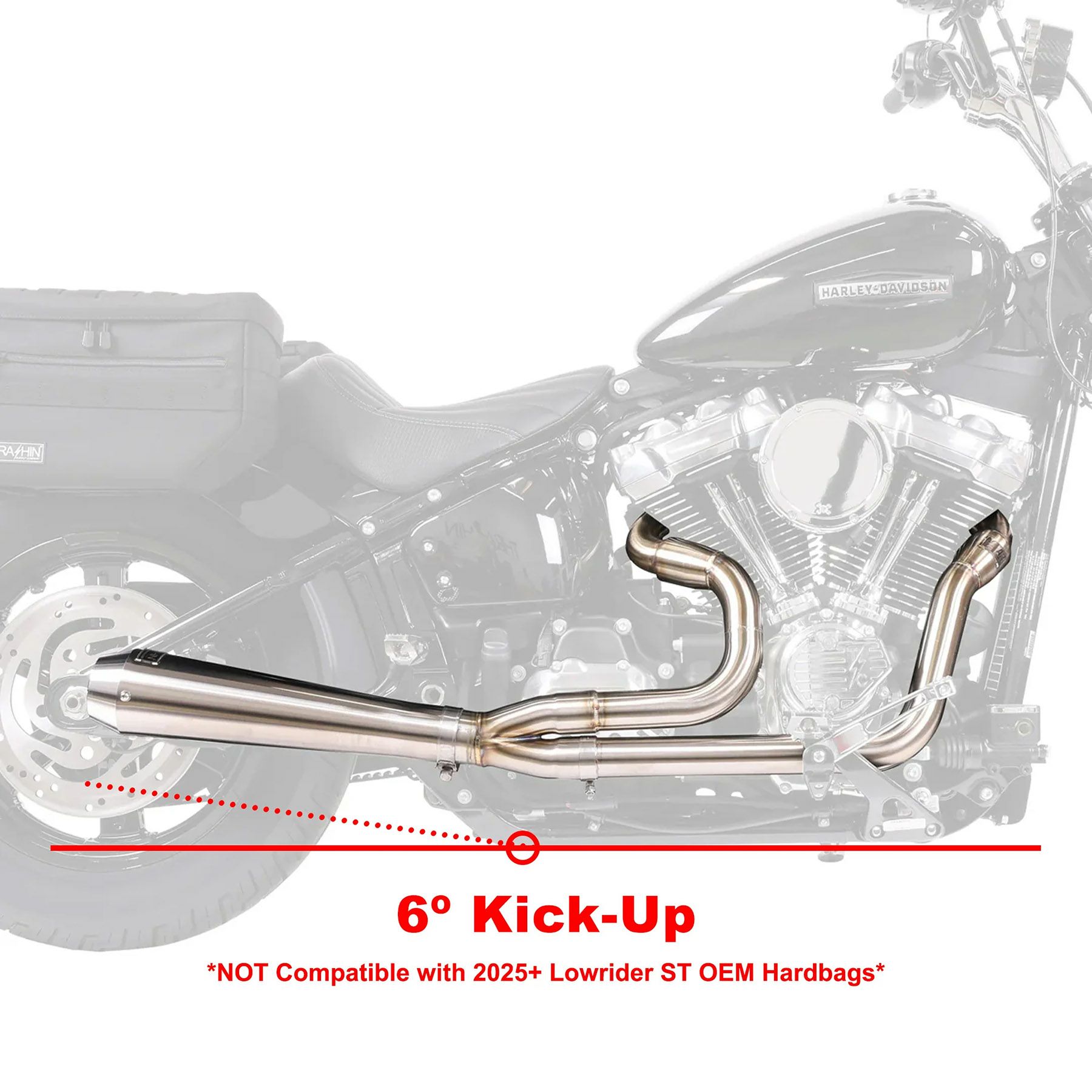 キックアップ・2-1フルエキゾーストマフラー M8ソフテイル2