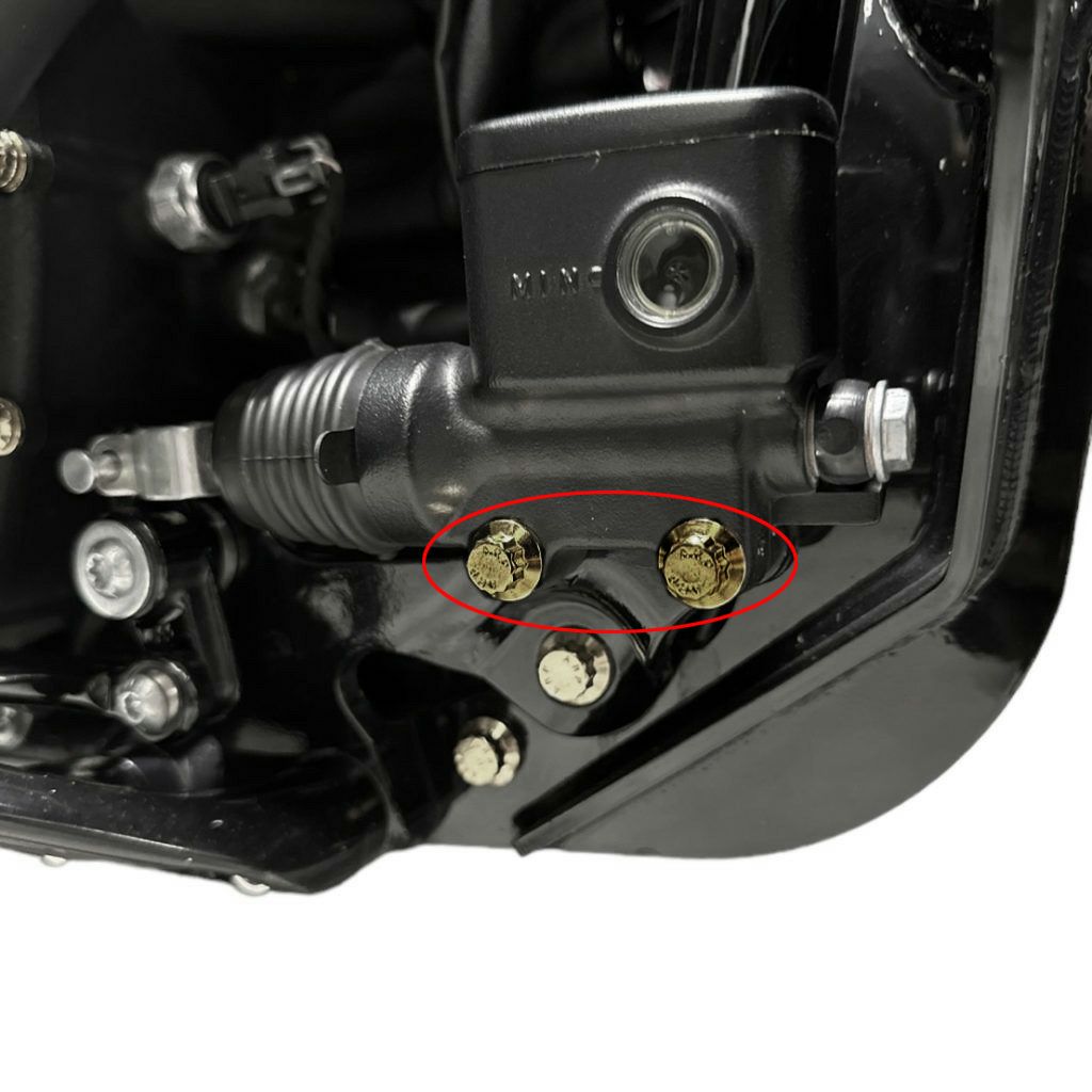 M8ソフテイル リアブレーキマスターシリンダー ARPボルトキット ブラッククローム BAMCO MOTORSPORTS (バムコ モータースポーツ)