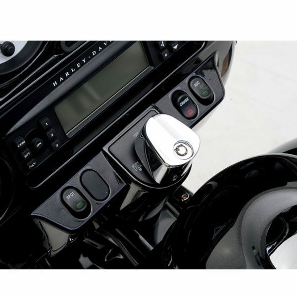 KLOCK Werks　イグニッション・ノブ・スイッチカバー　クローム　ツーリングモデル用（FLHRを除く）-01