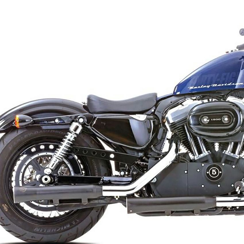 ダブルグルーブ スリップオンマフラー (ブラック) 2014～2016 スポーツスター