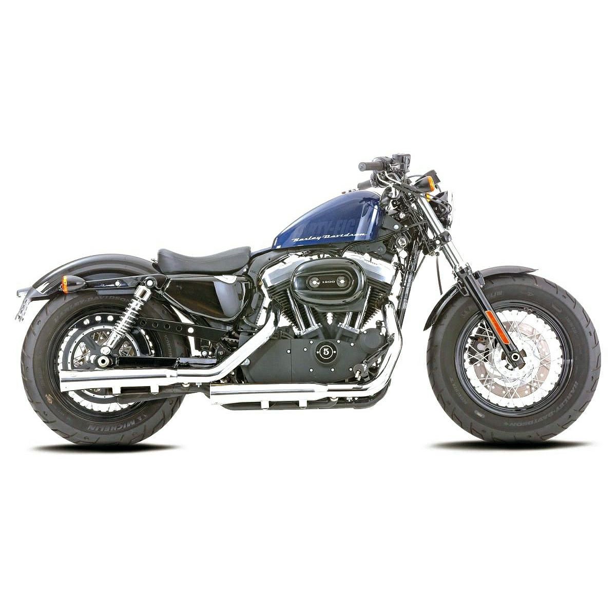 ダブルグルーブ スリップオンマフラー (ポリッシュ) 2004～2013 スポーツスター1