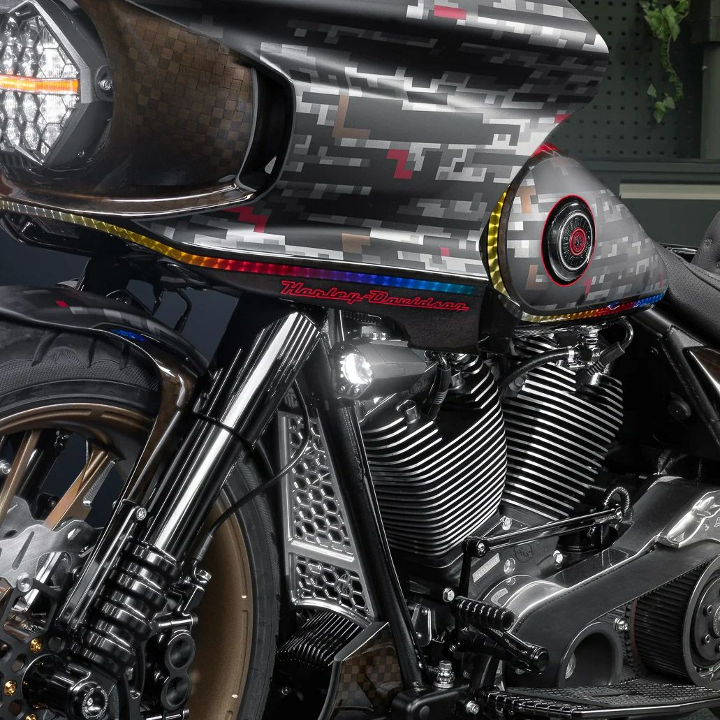 ブルートゥースコントローラー付 ハーレー LED補助ライト (ホワイト/イエロー)1