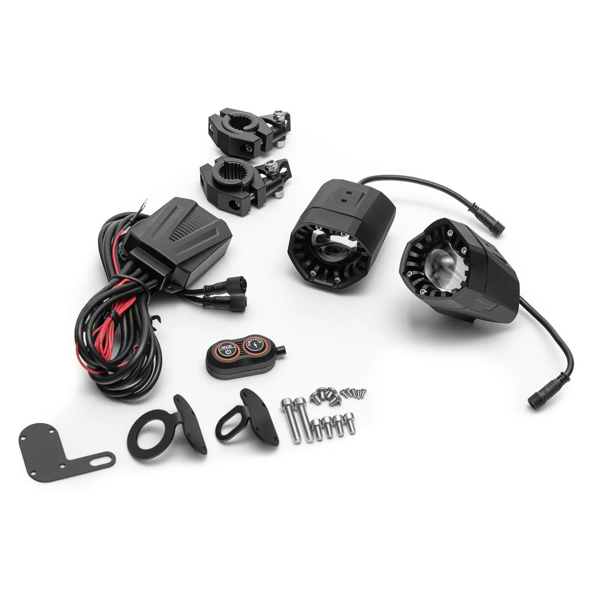 ブルートゥースコントローラー付 ハーレー LED補助ライト (ホワイト/イエロー)4