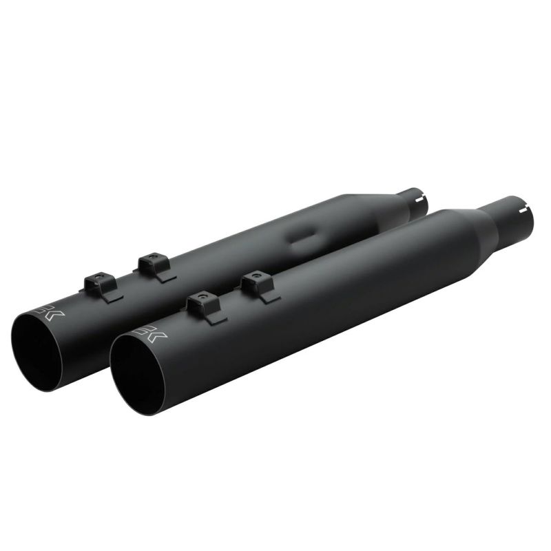 クロームワークス 4インチ HPプラス・ストレートカット スリップオンマフラー Ripperバッフル (ブラック) M8ツーリング