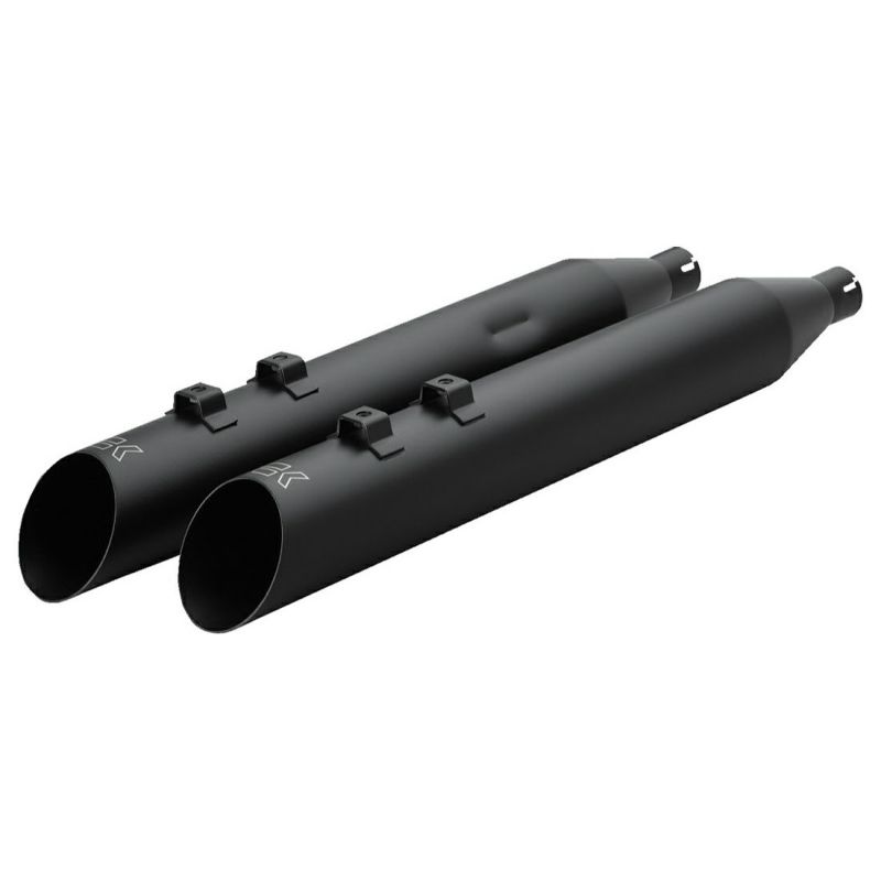 クロームワークス 4インチ HPプラス・スラッシュアップ スリップオンマフラー (ブラック) 2009～2016 ツーリング