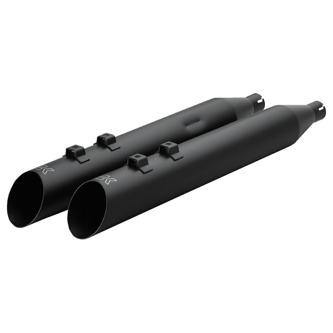 クロームワークス 4インチ HPプラス・スラッシュアップ スリップオンマフラー (ブラック) 2009～2016 ツーリング