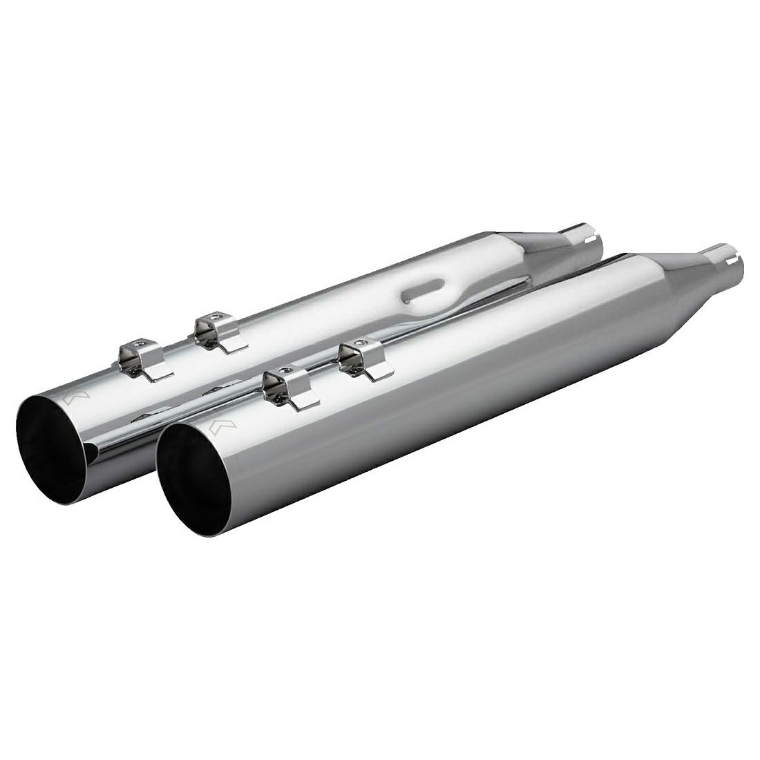 クロームワークス 4インチ HPプラス・ストレートカット スリップオンマフラー (クローム) 2009～2016 ツーリング