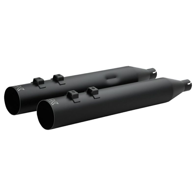 クロームワークス 4インチ HPプラス・ストレートカット スリップオンマフラー (ブラック)