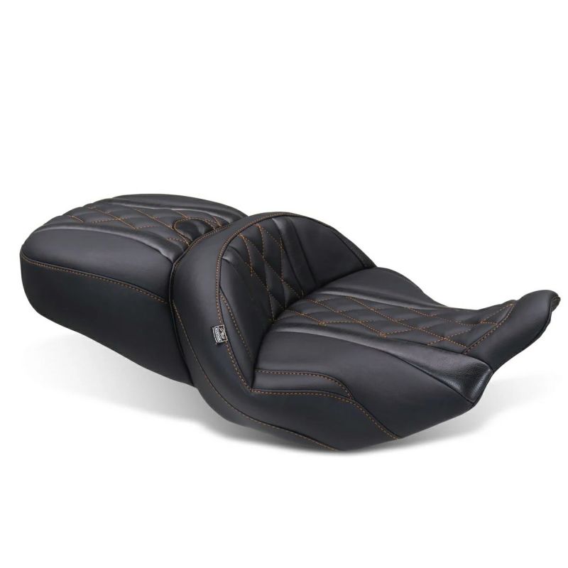 ワンピース・デラックスツーリングシート (ダイアモンド/オレンジステッチ)