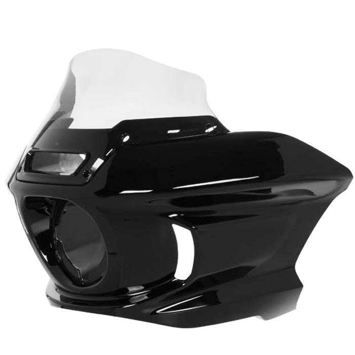 純正カラー仕上げ FXLRSTスタイル フェアリングキット ビビッドブラック スモークシールド HogWorkz（ホグワークズ）