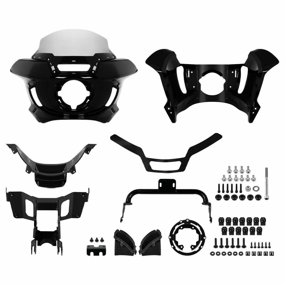 純正カラー仕上げ FXLRSTスタイル フェアリングキット ビビッドブラック スモークシールド HogWorkz（ホグワークズ） 3