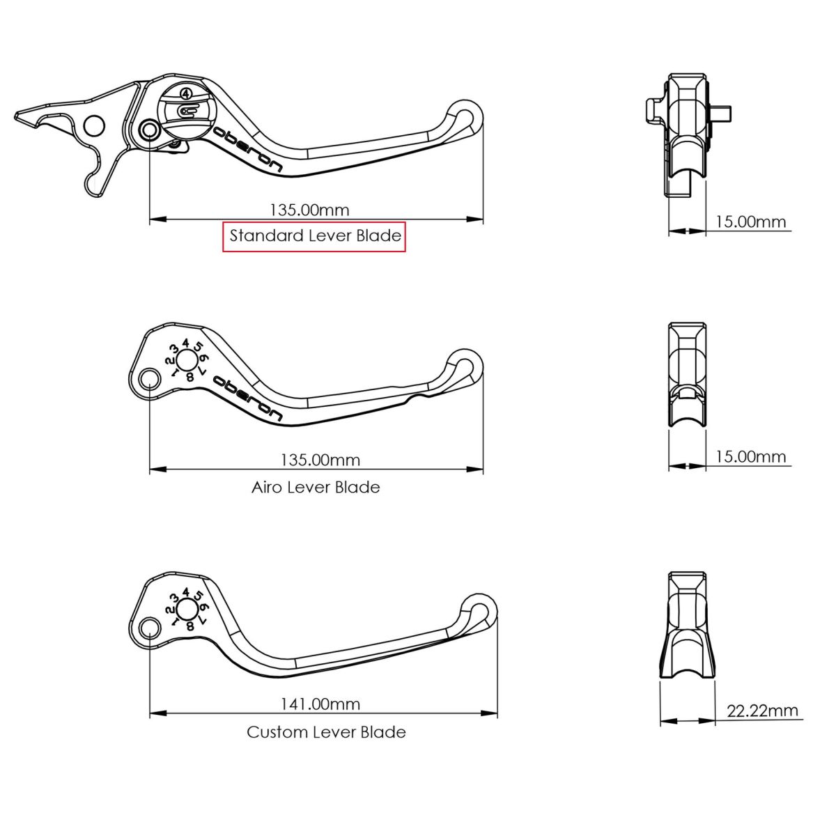 アジャスタブル・クラッチレバー スタンダード (ブラック/ブラック)4