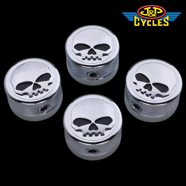 J＆P Cycles　スカル・ヘッドボルトカバー-01