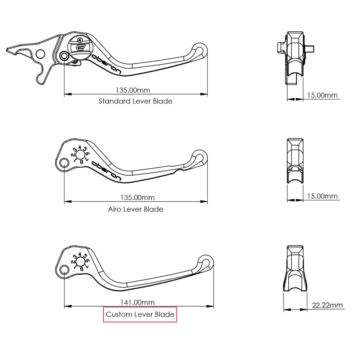 アジャスタブル・クラッチレバー カスタム (ブラック/ブラック)4