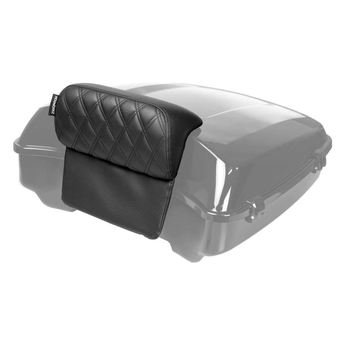 2014以降 ツーリング チョップドツアーパック用 チョップドバックレスト ブラックダイアモンドステッチ HogWorkz（ホグワークズ）