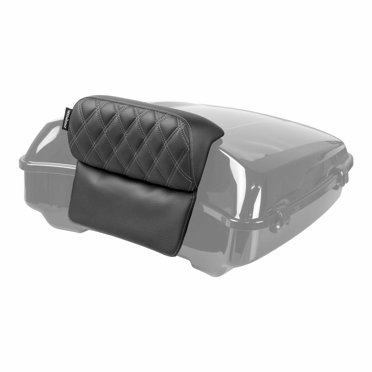 2014以降 ツーリング チョップドツアーパック用 スリムバックレスト シルバーダイアモンドステッチ HogWorkz（ホグワークズ）