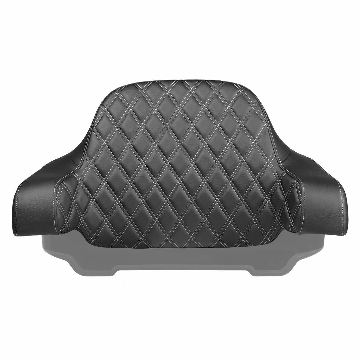 2014以降 ツーリング チョップドツアーパック用 チョップドバックレスト シルバーダイアモンドステッチ HogWorkz（ホグワークズ） 3