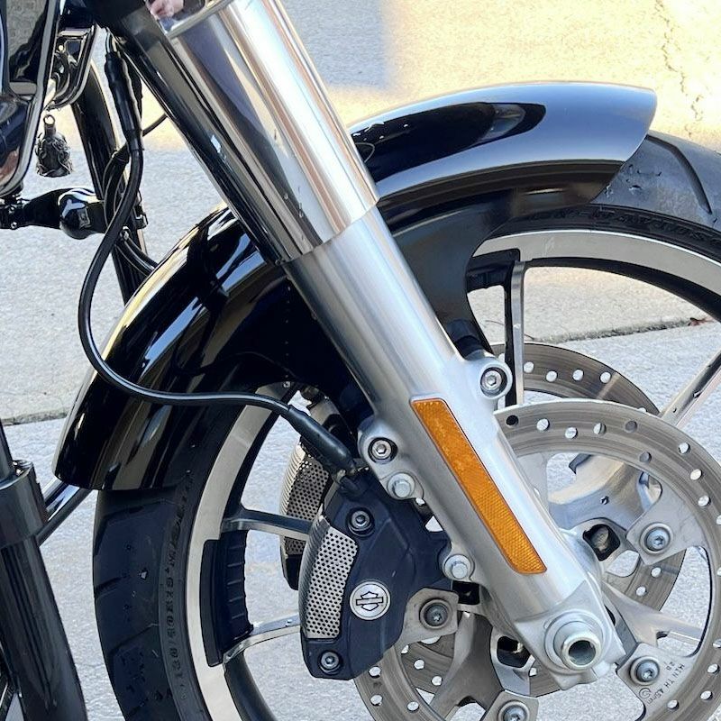 1996～2023 ツーリング 18、19インチ Chopped フロントフェンダー ビビッドブラック HOGWORKZ