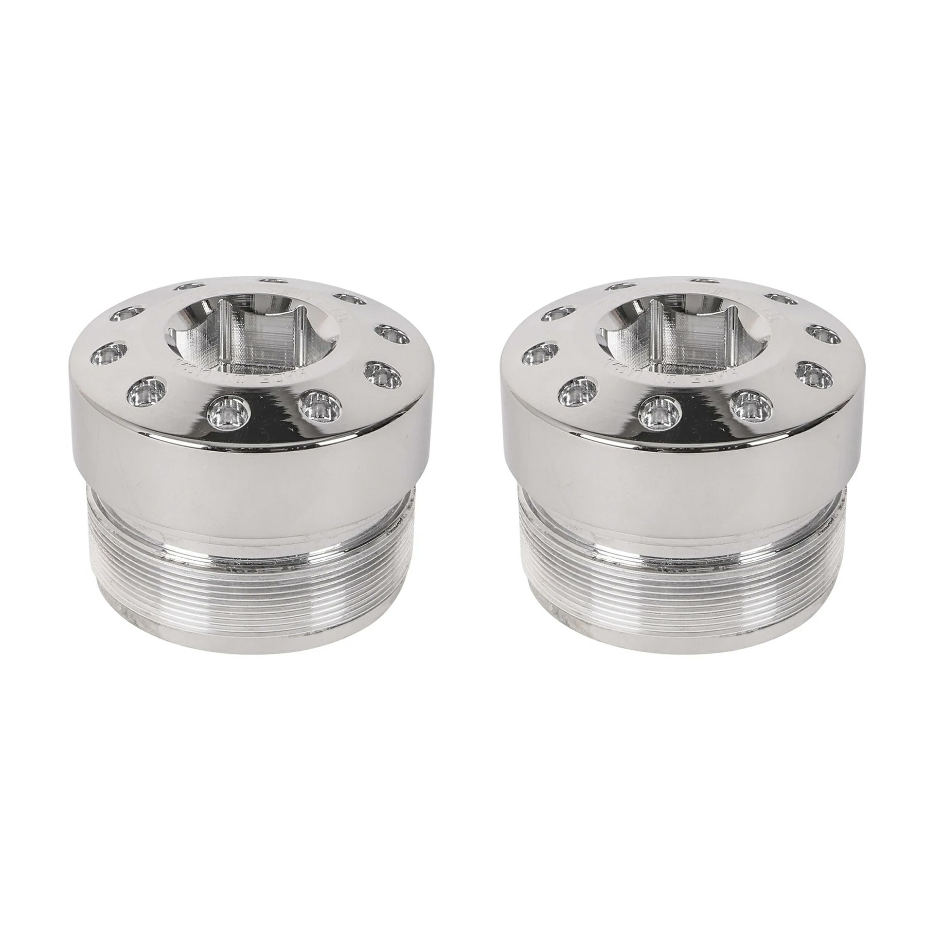 アルミビレット・フォークチューブキャップ (クローム)