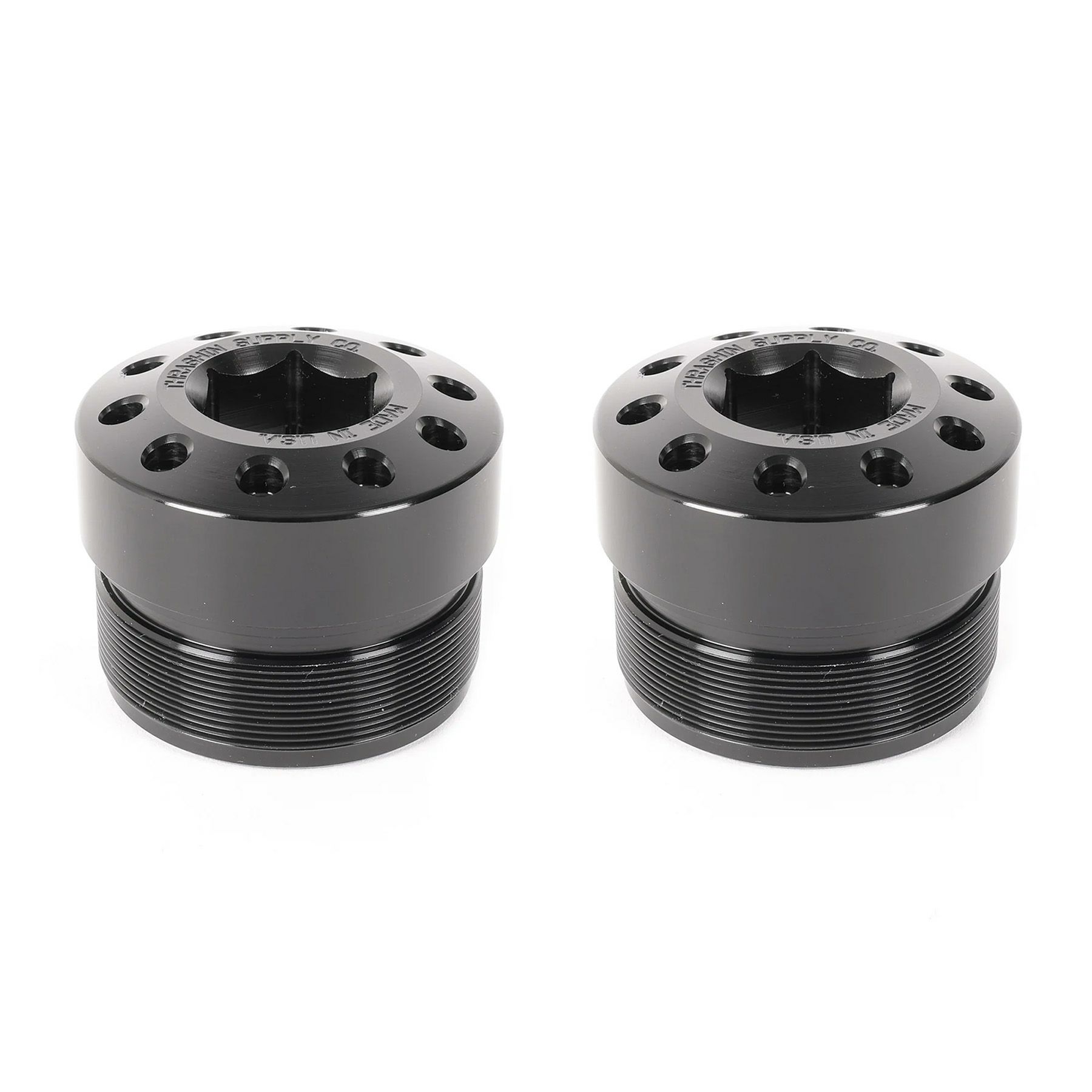 アルミビレット・フォークチューブキャップ (ブラック)