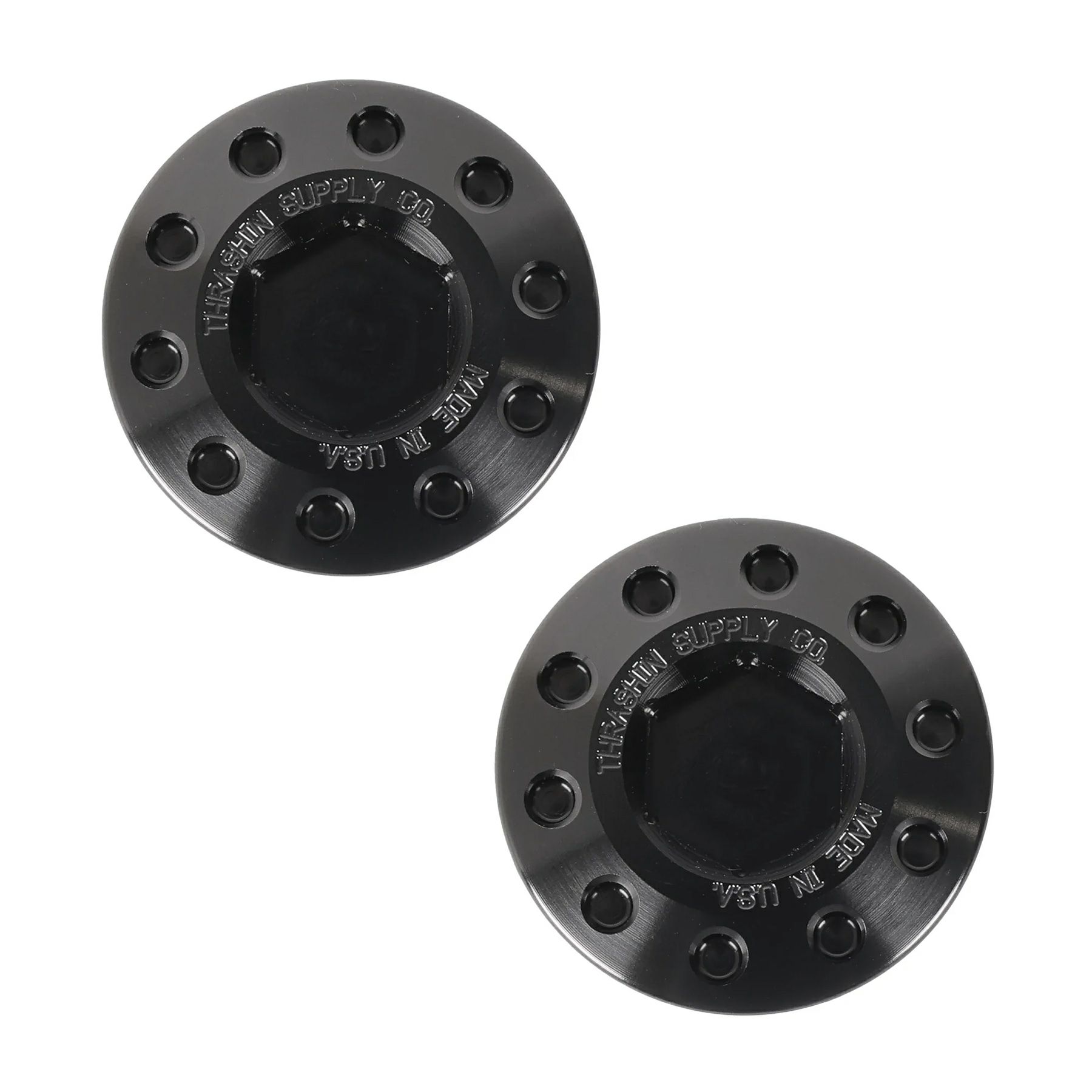 アルミビレット・フォークチューブキャップ (ブラック)1