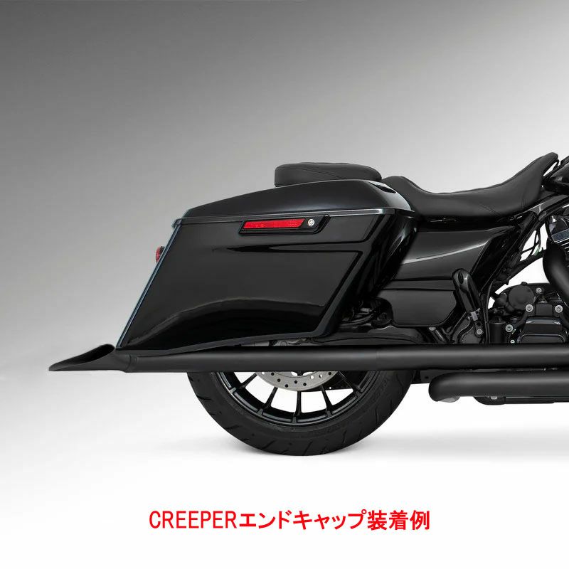 1995～2016 ツーリング 2.5インチ スリップオンマフラー 36インチ ブラック フリーダムパフォーマンス 2